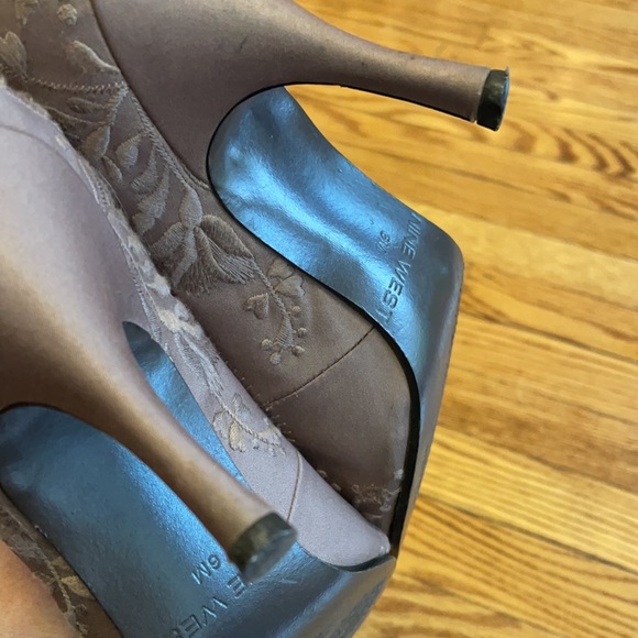 Nine West First Dance Vintage Pumps Satin Heels - Picture 12 of 13